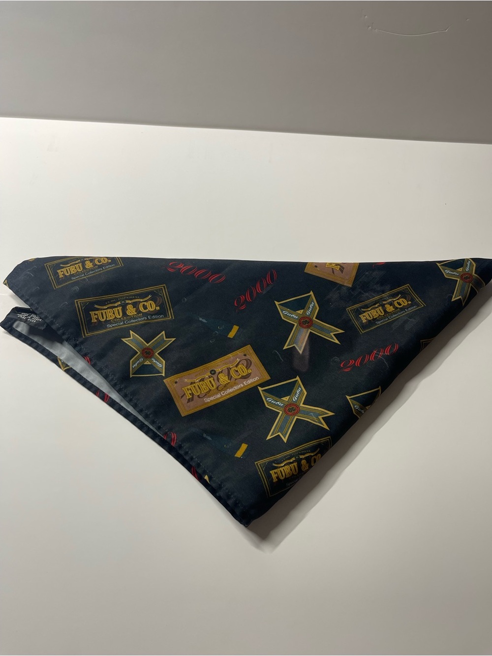 vintage Fubu & Co. "Special Collectors Edition" bandana in black and gold